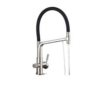 ZYCHSJXA Brushed Gold Kitchen Sink Faucet with Water Filter Double Handle Pull Down Mixer for Hot & Cold Stylish Nickel Finish Ideal Modern Kitchens