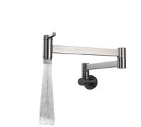ZYCHSJXA Foldable Extendable Kitchen Faucet, 360° Rotatable Tap, Cold Water Pot Filler, Space-Saving Design, Multicolor (2 Functions - Grey) for Easy Use