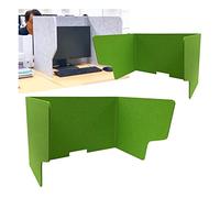 ZYCHSJXA Freestanding Green Desk Divider Panel Office Partit with Cutout Design for Enhanced Privacy in Call Centers Libes Classrooms & Student De