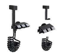 ZYCHSJXA Hand Held Bidet Sprayer Douche Toilet Kit Faucet Black Brass Square Shower Head Copper Valve Set Jet Faucets(Black Style 2)