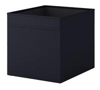 ZYCORE Drona Storage Boxes - Collapsible Fabric Storage Cube - Storage Organiser, 33x38x33cm Shelving Unit with Handle, Foldable Kellax Shelf Insert Box Idea for Home, Office Use (Black, 4x Pack)