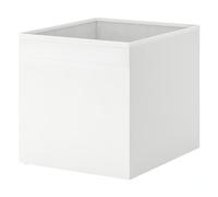 ZYCORE Drona Storage Boxes - Collapsible Fabric Storage Cube - Storage Organiser, 33x38x33cm Shelving Unit with Handle, Foldable Kellax Shelf Insert Box Idea for Home, Office Use (White, 1x Pack)