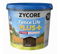 ZYCORE Fence Paint - 5L Fence Life Plus Paint - All-Weather Long-Lasting Protection, Sticks to Damp Wood, Brush or Spray on, for All Sheds and Fences (Warm Stone)
