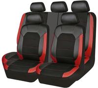 ZYCQ Car Seat Covers Full Set for Hyundai i20 i-20 I20 N,Leather Waterproof Breathable Seat Covers Full Set Seat Protector,B/Red