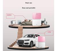 ZYCSKTL Car Freezer Portable Refrigerator,Dormitory 22L Silent High-capacity Car Fridge, Dual-use Cooling And Heating For Car And Home Chest Fridge, 220V 12V (Color : Pink, Size : 28.5 * 35.5 * 42cm)