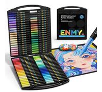 ZYDAFA 80 Colours Acrylic Pens for Stones, Brush Tip Acrylic Paint Marker for Pebbles, Wood, Ceramic & Glass - Quick Drying for DIY, Art