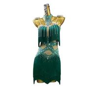 ZYDANC Tassel Ballroom Competition Dancewear Suspenders Latin Salsa Training Dance Costume Cha Cha Slim Fit Dresses