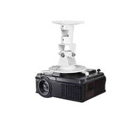 ZYDLMBJL Projector Stand, Rotating Projection Ceiling Bracket Projector Bracket Aluminum Alloy Suspension Hanger(White)