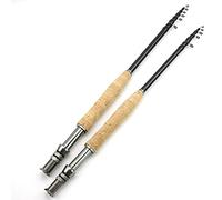 ZYDYG Carbon Fiber Telescopic Fly Fishing Rod - 2.1M to 3.0M, Ultra Light, Fast Action, Cork Handle, Mid Adjustment, Trout Rod