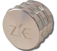 ZYE Herb Grinder - Quality Aluminium w/Ultra Sharp Teeth - Large 2.5" 4 Piece w/Twist & Lock Storage Layer - No Flaking and Non-Stick - Silver
