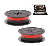 ZYEKIU 2 Items Printer Ink Ribbon, Schreibmas Chinese Colour Ribbon, Double Pulenmaschine For and Typewriter Ribbon GR4, Typewriters for Most Typewriters (Black and Red Single Ring)