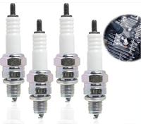 ZYEKIU 4 Pcs CR7HSA Spark Plugs Professional Nickel Alloy Spark Plugs Spark Plug Socket Set Replacement Plug for Scooters and Motorcycle