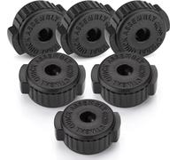ZYEKIU 6 Pcs Black Plastic Cymbal Nuts 8 mm Quick Release Cymbal Nut Drum Cymbal Nuts Cymbal Mate for Percussion Replacement Kitparts