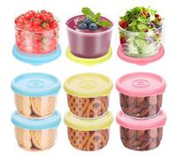 ZYEKIU 8 Pcs Freezer Storage Containers 160 ml Small Freezer Containers with Lids Reusable Small Snack Containers for Kitchen Meal Preparation