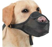 ZYEKIU Muzzle for Dogs, Large Size Dog Muzzle with Adjustable Ring, Prevents Chewing, Soft Breathable Mesh Snaw, Anti-Chewing Animals (XL, Black)