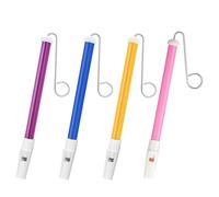 ZYEKIU Pack of 4 Slide Whistle Instrument Metal Sliding Whistle with Stainless Steel Gliding Rods for Boys and Girls, Plastic Kids Lotus Flute for Practising Music for Beginners