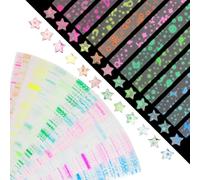 ZYEKIU Paper Star 630 PCS Strips Origami Paper Origami Star Paper Strips | 10 Colors Starry Gradient Glows Nightfor DIY Crafts Home and Party Decor Can Help Develop Children's Hands on Skills