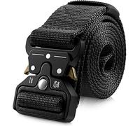 ZYEKIU Tactical Belt Mens Tactical Belt Mens Accessories Adjustable Nylon Quick Release Tactical for Outdoor Work, Airsoft, Army, Law Enforcement, Construction and Casual Wear 12.3m