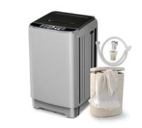 Zyerch Portable Washing Machine 2.3 Cu. Ft. Full-Automatic Compact Washer Machine for Apartment, 10 Wash Program Small Portable Washer for Dorm, Apartment, RV, Home, Silver