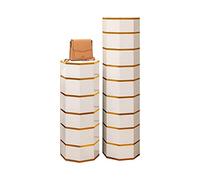 Zyfa 360° Rotating Round Octagon Rotating Shoe Rack Tower Cabinet, Lazy Susan, Free Standing Metal Revolving Shoe Stand, Vertical Shoe Rack for Small Spaces Storage 35cm-gold, 86CM