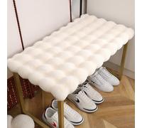 ZYFAB Indoor Faux Fur Bench Cushion, Soft Thicken Bench Chair pad Home Decor Seat Cushion Soft Fluffy Plush Carpet Bench Pads window cushion,Beige,100 * 45cm