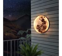ZYFBD Moon Wall Lamp - Large LED Outdoor Wall Sconce, IP54 Waterproof, 3000K Warm Light, Decorative Crescent Design, Round Wall Light, Ideal for Home and Garden Decor（50cm）