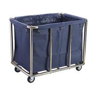 ZYFC Industrial Rolling Laundry Cart, Large Heavy Duty Laundry Hampers with Wheels, Laundry Basket Bulk Truck Commercial Household with Removable Liner Bag, 12 Bushel (400L), 200kg/440 Lbs Load