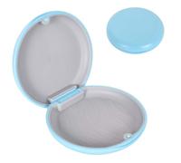 ZYFC Orthodontic Teeth Aligner Case, Denture Retainer Box, Vibrant Slim Dental Case, Compact and Portable Retainer Case, Invisalign Case for Dentures, Retainers, and Dental Appliances (Blue)