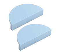 ZYFH8992 2pcs Children's Room Handle Half Moon Cabinet Pulls Aluminum Alloy Drawer Handles Colourful Kitchen Knobs Half Round Cupboard knockers Bedroom Knobber Dresser Wardrobe Levers (100mm,Blue)