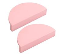 ZYFH8992 2pcs Children's Room Handle Half Moon Cabinet Pulls Aluminum Alloy Drawer Handles Colourful Kitchen Knobs Half Round Cupboard knockers Bedroom Knobber Dresser Wardrobe Levers (100mm,Pink)