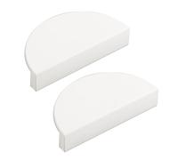ZYFH8992 2pcs Children's Room Handle Half Moon Cabinet Pulls Aluminum Alloy Drawer Handles Colourful Kitchen Knobs Half Round Cupboard knockers Bedroom Knobber Dresser Wardrobe Levers (100mm,White)