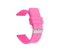 ZYFHYU 12mm 14mm 16mm 18mm 20mm 22mm 24mm Silicone Strap for Soft Rubber Band Candy Color Men Women Replace Bracelet Accessories for Men Women(Pink,BLACK BUCKLE_16MM)