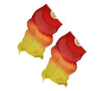 ZYFHYU 180 * 90cm Belly Dance Fans Long Silk Fans Movement Tool Perfect for Group Performances for Belly(Red Orange Yellow)