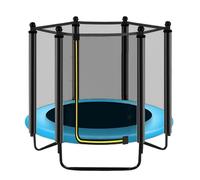 ZYFHYU 6 Poles 1.2/1.4/1.5m Round Trampoline Enclosure Net Pad Trampoline Net Protection Guard fits Most Trampolines(1.5 m)