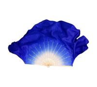 ZYFHYU 86cm Dance Fan Veil One Pair Bellydance Costume Accessory Gradient Dancer Props Double Side Round for Belly(Color 15,1pcs Right 1pcs Left)