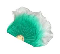 ZYFHYU 86cm Dance Fan Veil One Pair Bellydance Costume Accessory Gradient Dancer Props Double Side Round for Belly(Color 6,2pcs Right Hand)