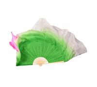 ZYFHYU Big Size Dance Fan 86cm Gradient Bamboo Folding Veil Hand Paint Bellydance Dancer Show Props for Belly(Color 6,2pcs Right Hand)