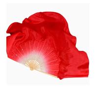 ZYFHYU Big Size Dance Fan 86cm Gradient Bamboo Folding Veil Hand Paint Bellydance Dancer Show Props for Belly(Color 12,1pcs Right 1pcs Left)