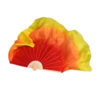 ZYFHYU Big Size Dance Fan 86cm Gradient Bamboo Folding Veil Hand Paint Bellydance Dancer Show Props for Belly(Color 11,2pcs Right Hand)