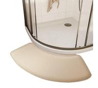 ZYFHYU Curved Bathroom Door Mat Shower Room Absorbent Mat Thickened Toilet Bathroom Foot Mat for Rv Shower And Circular Shower(Khaki)