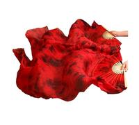 ZYFHYU Dance Fans Veils Colored Women Belly Dance Fan Veils (2pcs) for Belly(Color 12,XXL-280x90cm)