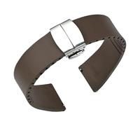 ZYFHYU FKM Strap 18/19/20/21/22mm Diving Fluoro Rubber Quick Release Butterfly Buckle Watch Band Accessories for Cut to Size for Men Women(Dark Brown,21mm)