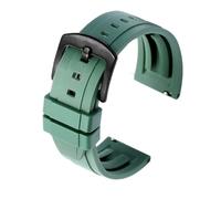 ZYFHYU Fluoro Rubber Watch Strap 18mm 19mm 20mm 21mm 22mm 24mm Sport Watchband Wristband with Quick Release Band for Men Women(GREEN,19mm black buckle)