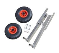 ZYFHYU Inflatable Boat Launching Wheels Folding Outboard Engine Wheels for Dinghy Adjustable Canoe Boat Launch Wheels Stainless Steel for Boat, Trailer, Dinghy