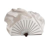 ZYFHYU Short Fan Veil Dual Layers Double Fan Pairs(1L+1R) Women Belly Dance Dance Gradient Fan Props for Belly(Color 4,1pcs right 1pcs left)