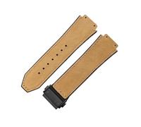 ZYFHYU Soft Comfortable Frosting Cowhide Watch Strap for Classic 19mm Rubber Underskin Wristband Replacement for Men Women for Men Women(Brown-Black)