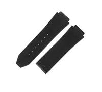 ZYFHYU Soft Comfortable Frosting Cowhide Watch Strap for Classic 19mm Rubber Underskin Wristband Replacement for Men Women for Men Women(Black-No buckle)