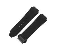 ZYFHYU Soft Comfortable Frosting Cowhide Watch Strap for Classic 19mm Rubber Underskin Wristband Replacement for Men Women for Men Women(Black-Black)