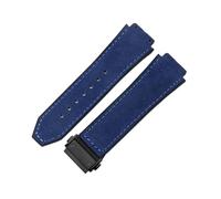 ZYFHYU Soft Comfortable Frosting Cowhide Watch Strap for Classic 19mm Rubber Underskin Wristband Replacement for Men Women for Men Women(Sky blue-Black)