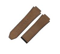 ZYFHYU Soft Comfortable Frosting Cowhide Watch Strap for Classic 19mm Rubber Underskin Wristband Replacement for Men Women for Men Women(Coffee-No buckle)